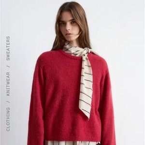 & Other Stories Red Crew Neck Sweater